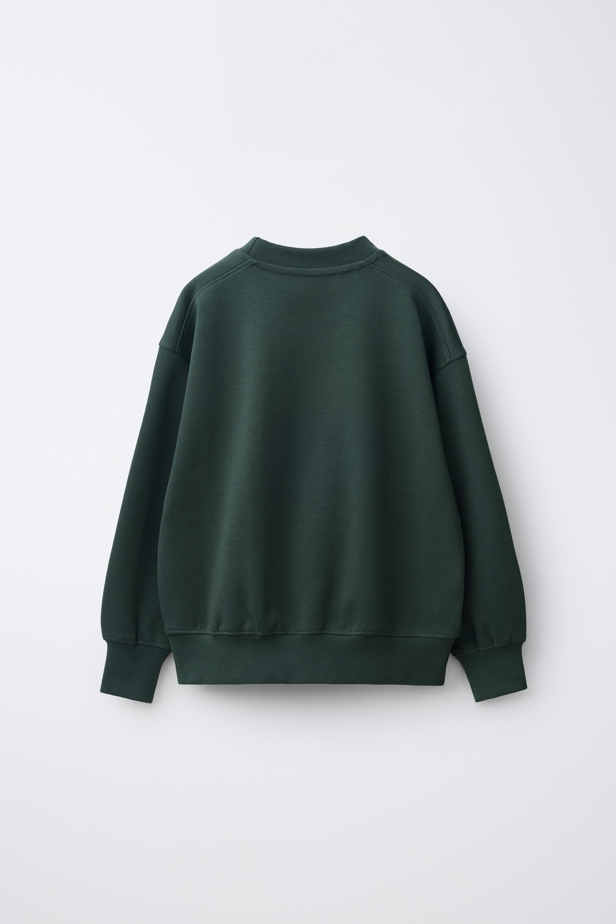 TEXT PRINT INTERLOCK SWEATSHIRT AND JOGGER SET